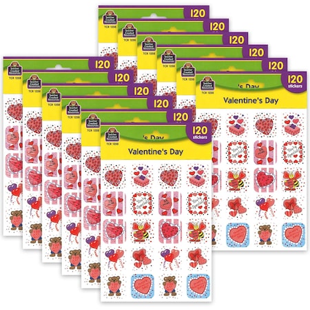 Teacher Created Resources Valentines Day Stickers, PK1440 TCR1258